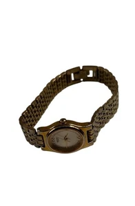 Vintage Seiko Watch Womens 17mm V401-5109 Stainless Steel Gold Tone NeedsBattery - Picture 1 of 10
