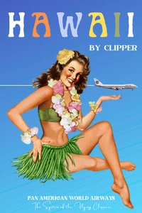 Pan American Hawaiian Poster Mid-Century Custom Vinyl Die Cut Sticker 3.5x2.5 - Picture 1 of 1
