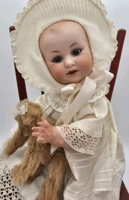 Antique Sweet Character Bisque Head Doll "Baby Bobby" Armand Marseille For G.B.  - Image 1 of 4