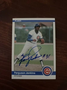 Fergie Jenkins signierte Karte 1984 Fleer #494. Persönlich signiert - Bild 1 von 2
