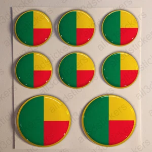 Benin Stickers Cockade 3D Roundel Resin Domed Adhesive Air Force Sticker - Picture 1 of 1