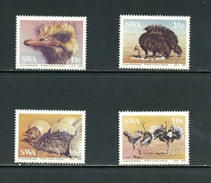 O837 Südwestafrika 1985 Vögel Strauß 4v.  MNH - Bild 1 von 1