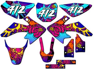 2013-2023 CRF 50 ZANY Pink Senge Graphics Kit Compatible with Honda - Picture 1 of 10