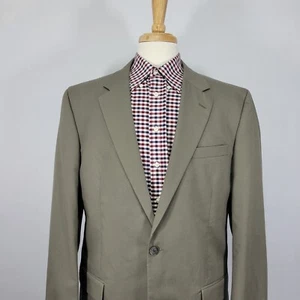 JOS A BANK Men's Sport Coat Blazer Two Button Cotton Blend Olive Size 44XL - Picture 1 of 13