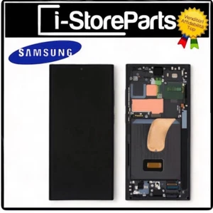 DISPLAY LCD PARI ORIGINALE OEM OLED SAMSUNG S23 ULTRA SM-S918 TOUCH SCHERMO NERO - Zdjęcie 1 z 2