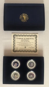 Elvis Presley Tennessee State Quarter 4 Coin Color Set Collector Morgan Mint COA - Picture 1 of 1