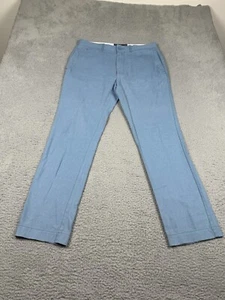 Grayers Pants Mens 32x32* Blue Flap Pocket inen Blend Chino Dress Casual Preppy - Picture 1 of 14