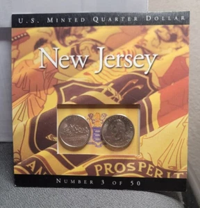 1999 P&D US Minted Quarter Dollar "New Jersey”Uncirculated Set Number 3 of 50 - Picture 1 of 3