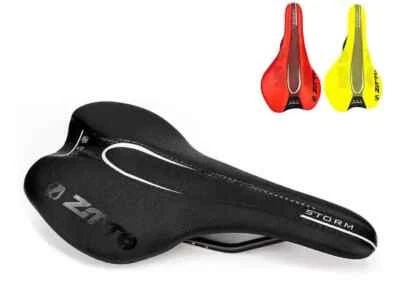 Bicycle Saddle Bike Seat Road Mtb Mountain Race Black / Red / Yellow Racing Ztto - Image 1 of 4