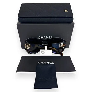 Chanel Pilot Sunglasses 5508A Brown Tortoise Gold CC Logo w/case NWT - Picture 1 of 12