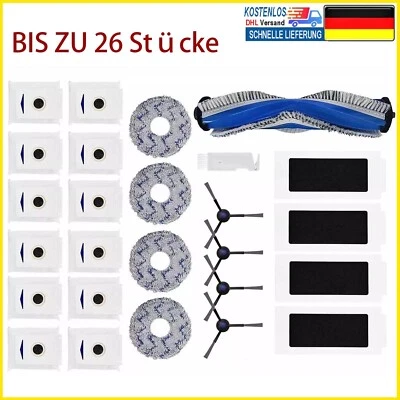 MARKENLOS Zubehör für Ecovacs Deebot T30 Pro Omni/T30 Max Filter Bürsten Beutel Wischtuch.