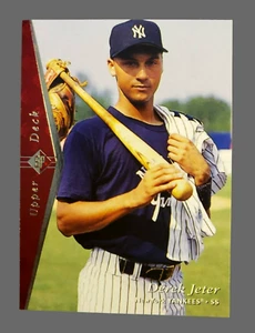 Tarjeta de novato 1995 Upper Deck SP DEREK JETER RC MLB tarjeta de lámina de oro rojo #122 H.O.F. - Imagen 1 de 11
