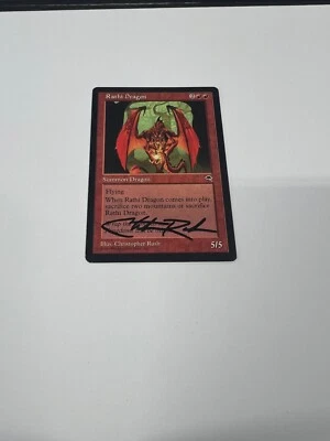 Rathi Dragon Tempest Signed Autograph Christopher Rush - B - Image 1 of 2