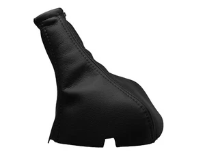 Black Stitch Fits CHEVROLET EPICA (2006-2011) Gear Gaiter 100% Leather - Picture 1 of 1