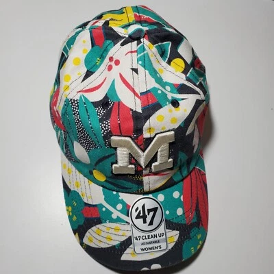 Michigan Wolverines Hat Women's '47  Plumeria Clean Up Adjustable Hat - Image 1 of 4