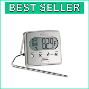 Professional Grade Stainless Steel Kitchen Thermometer with Timer & LCD Readout - Picture 1 of 7