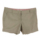 J. Crew Chino Shorts Low Rise Broken-In Womens Size 10 Beige 100% Cotton Pockets