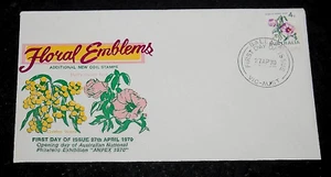 AUST 1970 4c EMBLEMAS FLORALES EDICIÓN BOBINA EN EXCELENTE CUBIERTA PRIMER DÍA, - Imagen 1 de 1