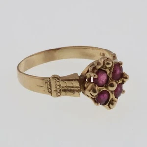 14 Karat Gelbgold Vintage Rubin Ring Größe 6,75 - Bild 1 von 6