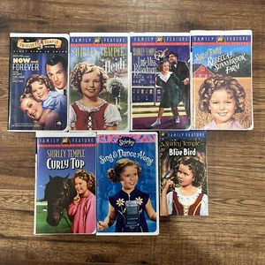 Lot of 7 Shirley Temple VHS-Colorized version Curly Top, Blue Bird, Heidi - Picture 1 of 3