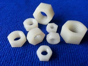 US Stock 50pcs M4 Nylon Screw Nut Hexagonal Standoff Spacer White - Picture 1 of 4