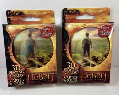 3D Playing Cards Collectible Card Sets The Hobbit An Unexpected Journey 2 Packs - Image 1 of 3