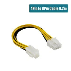 4-Pin to 8-Pin DC 12V ATX Motherboard CPU Power Supply Adapter Converter Cable - Imagen 1 de 12