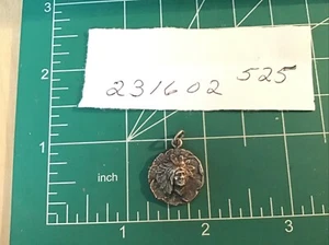 Vintage Argento Sterling - Ciondolo Bracciale Copricapo Capo Nativo Americano - Foto 1 di 8