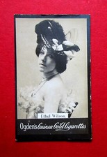 OGDENS GUINEA GOLD 1901 ANTIQUE CIGARETTE CARD  STAGE & MUSIC HALL  ETHEL WILSON
