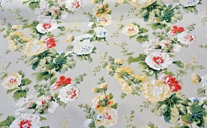 Waverly Alcea Poppy Floral Slub Poppy Drapery Upholstery Fabric By the Yard - Picture 1 of 5
