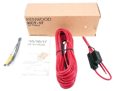 Cabo de alimentação DC Kenwood KCT-17 fabricante de equipamento original novo na caixa para rádios TK-630 TK-730 TK-830 - Imagem 1 de 3