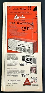 ARVIN RADIO~STEREO~ELECTRIC HEATER~1961~Original VINTAGE Print Ad - Picture 1 of 2