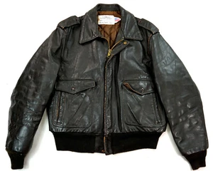 Chaqueta de cuero SCHOTT IS674SM A-2 Navy US Vintage Pilotos Bombardero Aviador 54 L-XL - Imagen 1 de 5