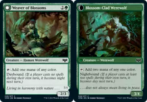 x4 Weaver of Blossoms // Blossom-Clad Werewolf C MTG Innistrad: Crimson Vow M/NM - Picture 1 of 1