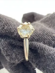 Anillo de compromiso vintage de diamantes para dama de oro blanco de 0,50 quilates de 14 K talla 7 - Imagen 1 de 24