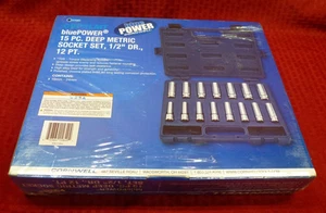 CORNWELL TOOLS CBP3LMT BLUEPOWER 15 PC DEEP METRIC SOCKET SET ½” DRIVE NEW - Picture 1 of 5