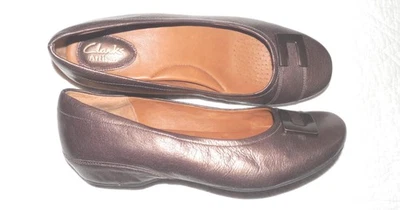 Pisos de ballet CLARKS ARTISAN de cuero bronce 8 M - nuevos sin caja - nuevos Foto 1 de 4
