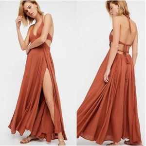 FREE PEOPLE Endless Sommer Lille Maxikleid terracotta orange braun Gr. S {Q36} - Bild 1 von 8