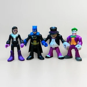 Lotto Fisher Price Imaginext DC Super Friends Batman Pinguino Joker Cacciatrice - Foto 1 di 4