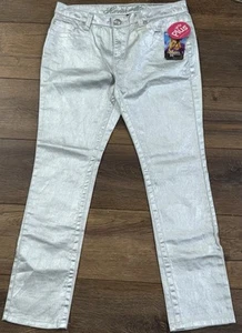 NWT Hannah Montana Disney Channel Girls 10 1/2 Silver Gray Metallic Pants HTF - Picture 1 of 5