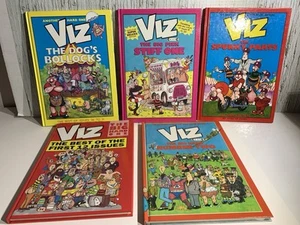 Vintage 90er Set mit 5 Hardcovern VIZ Humorbüchern für Erwachsene aus UK - Bild 1 von 16