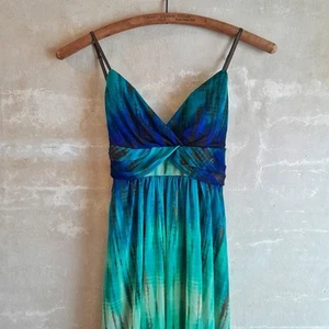 723. vintage blue green Ruby Rox fairy babydoll y2k mini dress / top, S - Picture 1 of 9