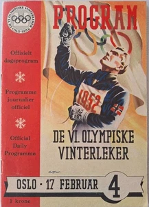 1952 Oslo Winter Olympics daily program booklet – February 17 - Picture 1 of 4