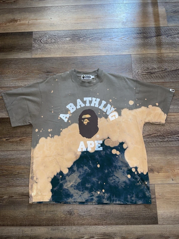A Bathing Ape Bape Tie Dye Collage Graphic Shirt Relaxed Fit Men Medium Tee - Image 1 of 1
