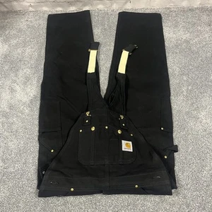 Carhartt Duck Latzhose 32 x 32 schwarz Relaxed Fit Workwear Baumwolle - Bild 1 von 9