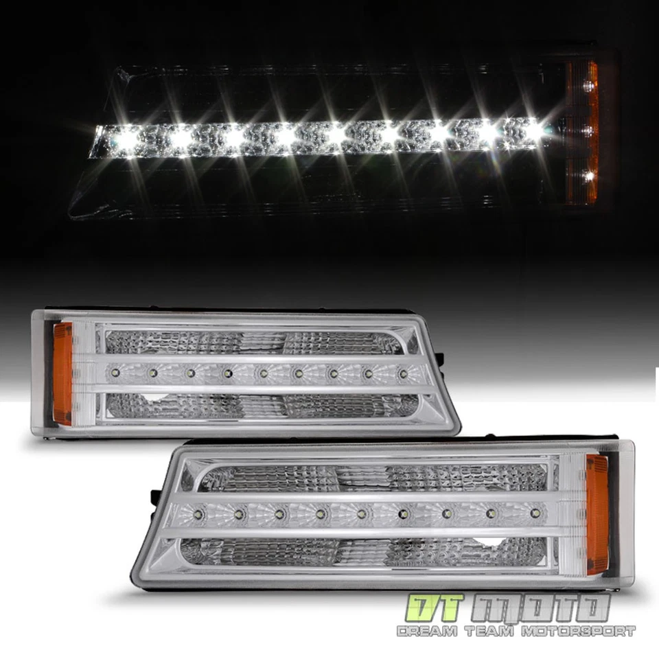 2003-2006 Chevy Silverado 1500 Avalanche LED DRL Bumper Lights Parking Lamps Set - Image 1 of 1