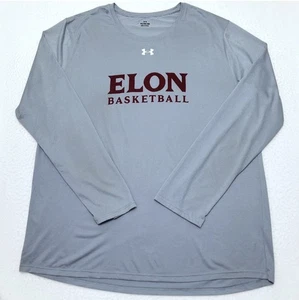 TEAM ISSUED Under Armour Elon Phoenix basketball gray long sleeve shirt Mens 2XL - Picture 1 of 5
