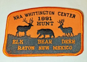1991 NRA WHITTINGTON CENTER HUNT Raton Mew Mexico PATCH Hirsch Bär Elch - Bild 1 von 2