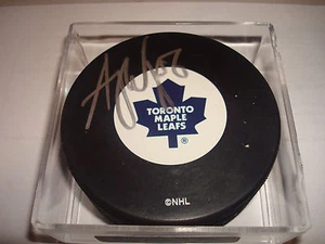 Andy Wozniewski Signed Toronto Maple Leafs Hockey Puck Autographed a - Picture 1 of 1