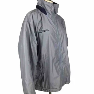 Columbia Fleece gefütterte Jacke Damen Größe L blau Reißverschluss vorne Nylon und Polyester - Bild 1 von 12